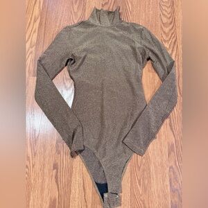 Reformation Metallic Gold Bodysuit